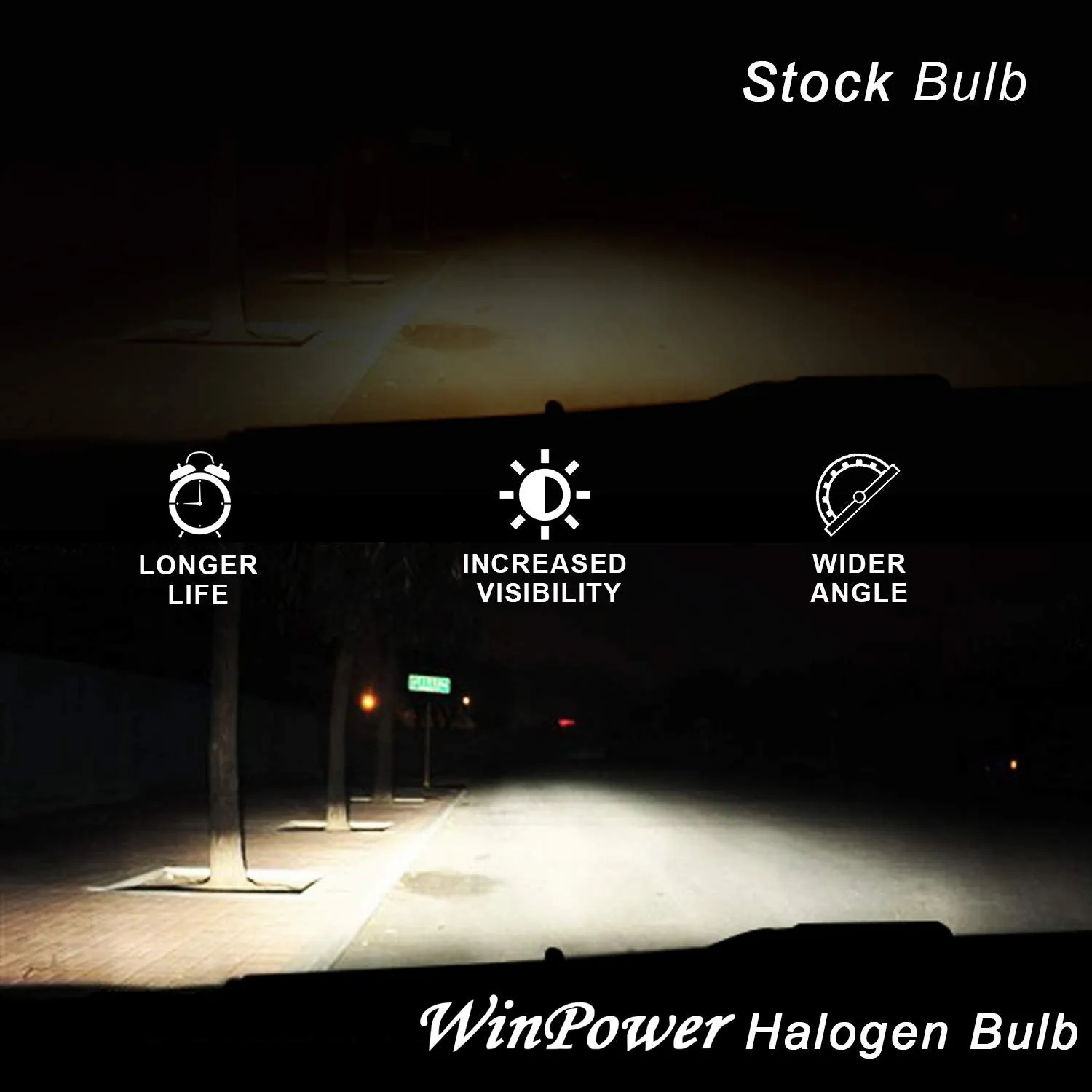 2PCS HB4 9006 55W Halogen Bulbs 5000K Warm White Headlights