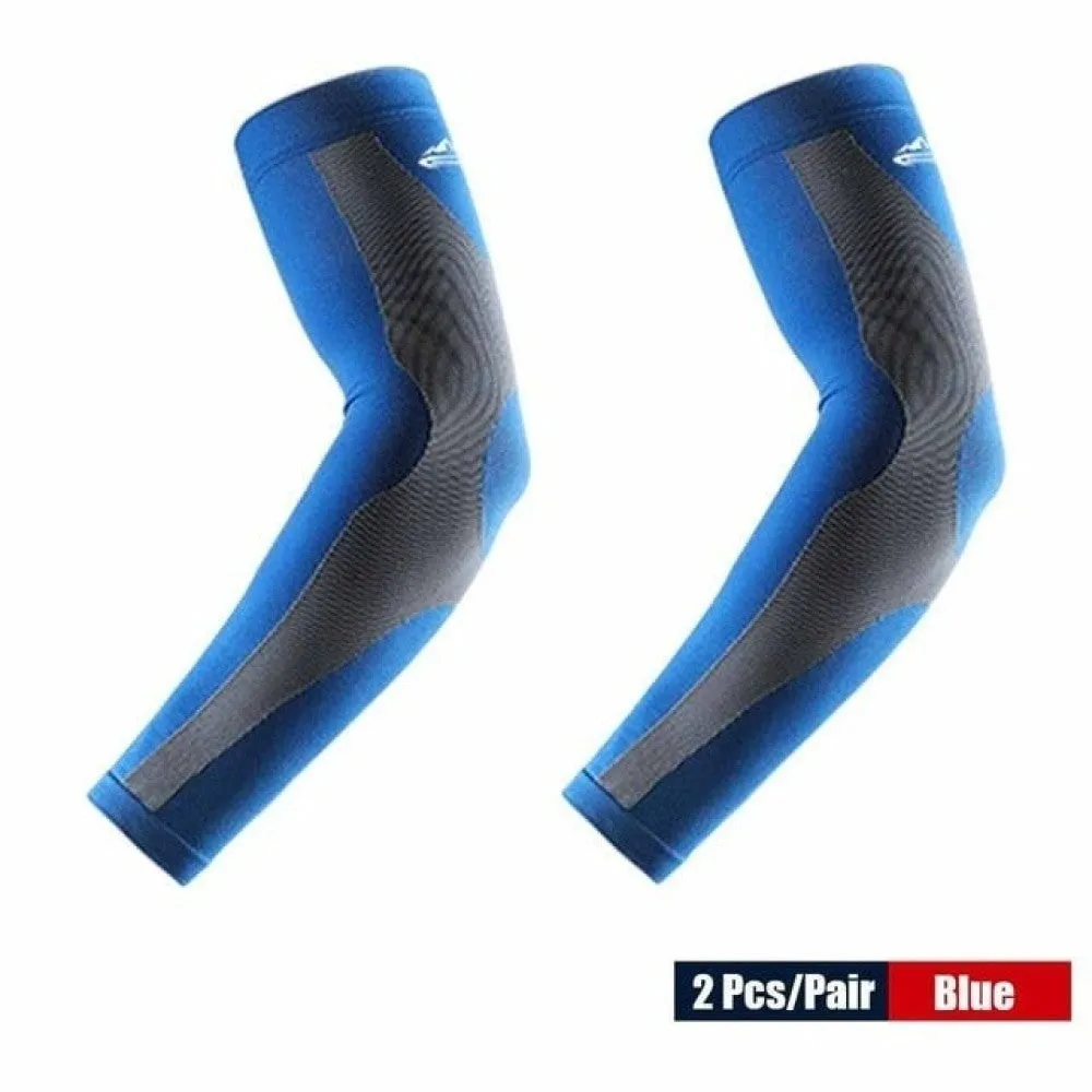 2pcs/pair Anti-uv Ice Silk Cooling Arm Sleeves for Cycling Driving Running