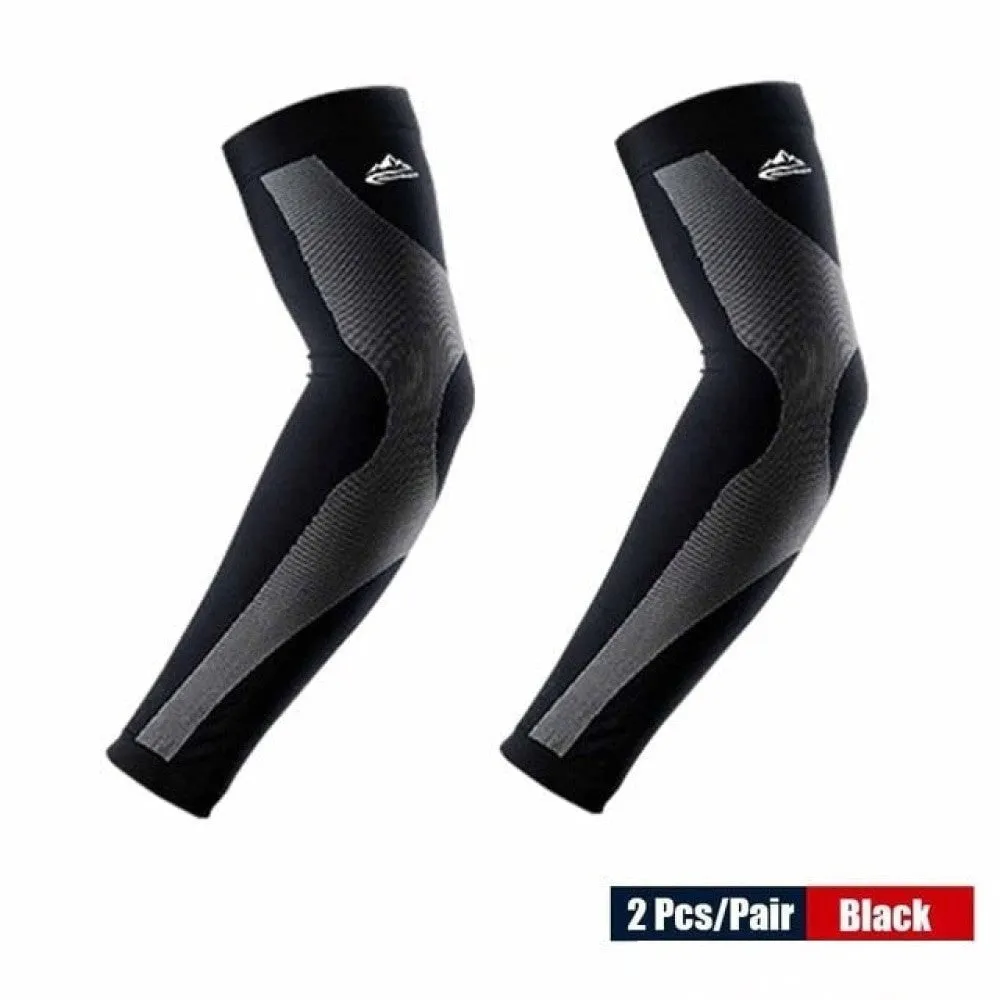 2pcs/pair Anti-uv Ice Silk Cooling Arm Sleeves for Cycling Driving Running