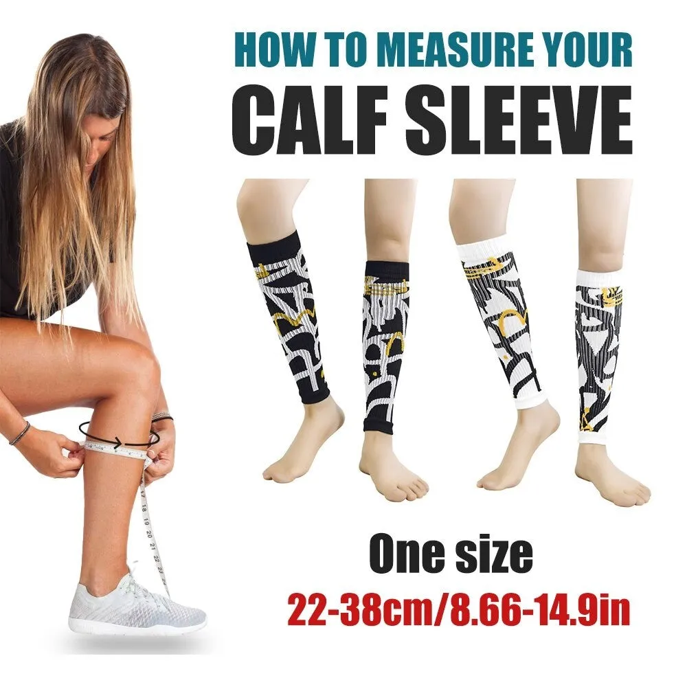 2pcs/pair Sports Graffiti Calf Socks for Men Women