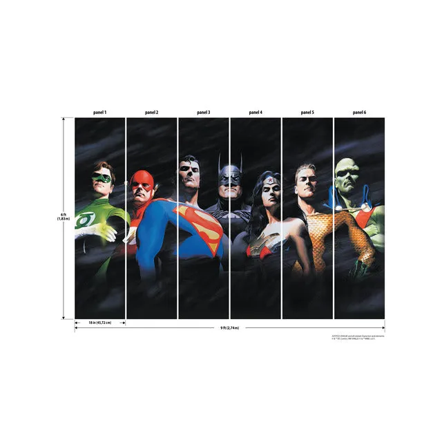 Alex Ross - Justice League Peel & Stick Wallpaper Mural