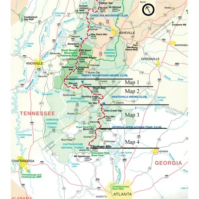 Appalachian Trail Maps North Carolina-Georgia