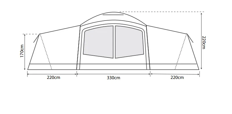 Camp Star 1200 12 Man Air Tent