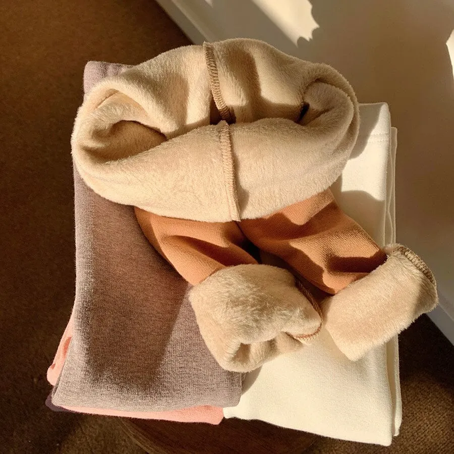 Candy Color Basic Winter Plush Leggings