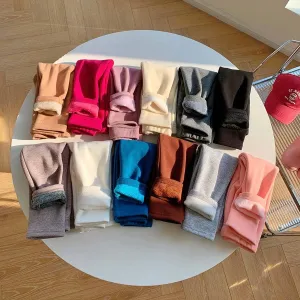 Candy Color Basic Winter Plush Leggings
