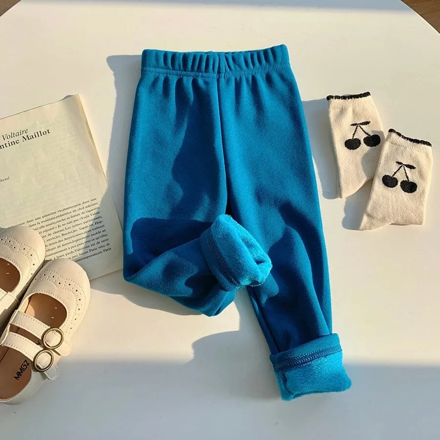 Candy Color Basic Winter Plush Leggings