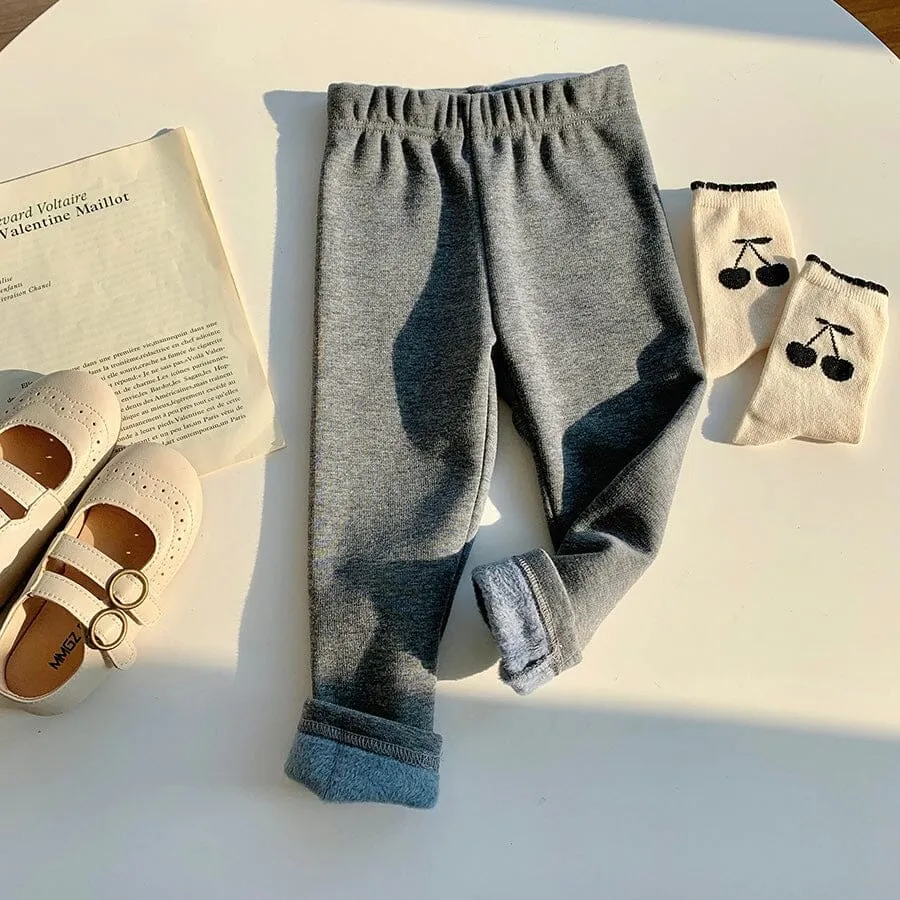 Candy Color Basic Winter Plush Leggings
