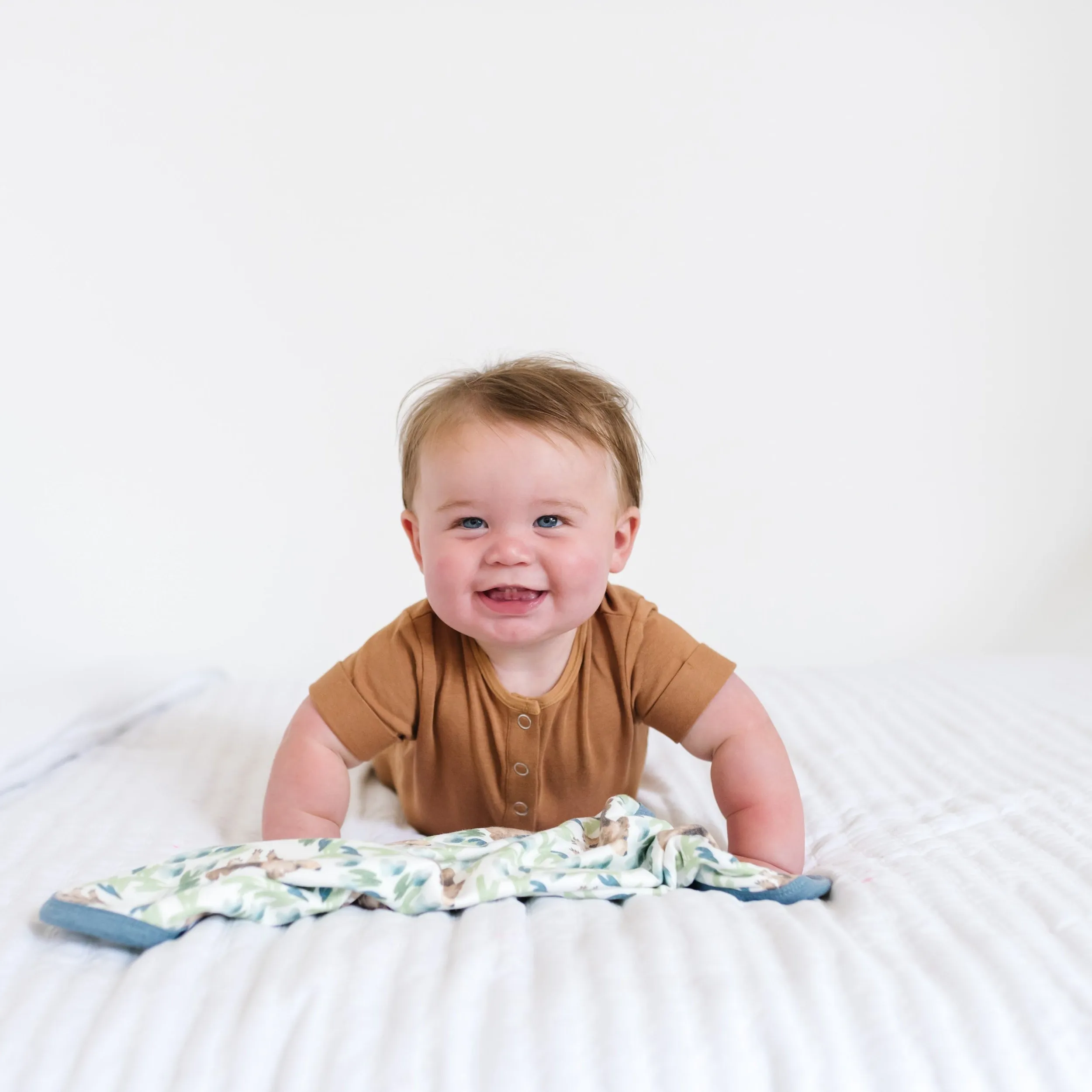Copper Pearl Three-Layer Security Blanket Set | Bear