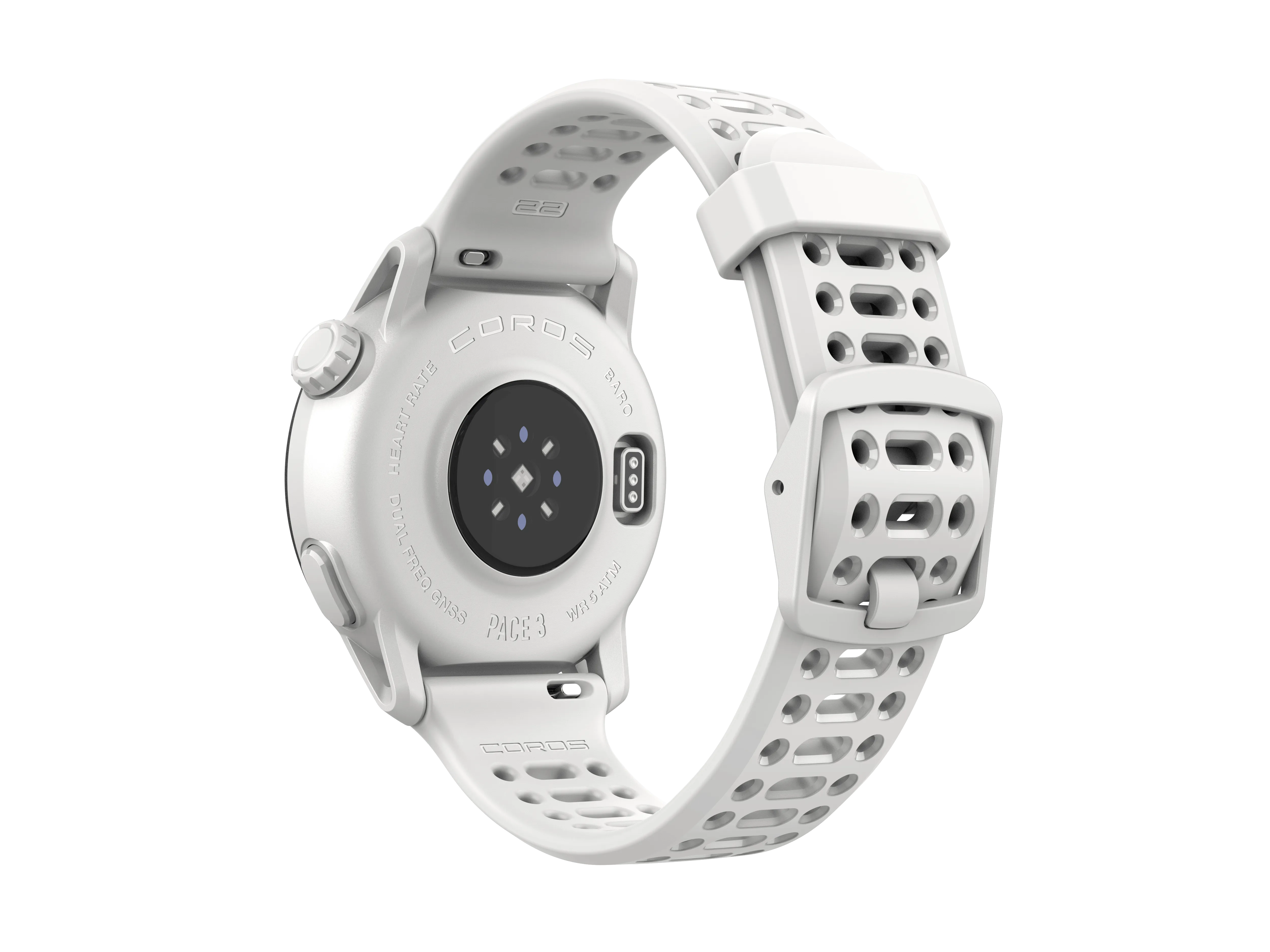 COROS PACE 3 Premium GPS Sport Smartwatch White Silicone Band with 2 Year Warranty