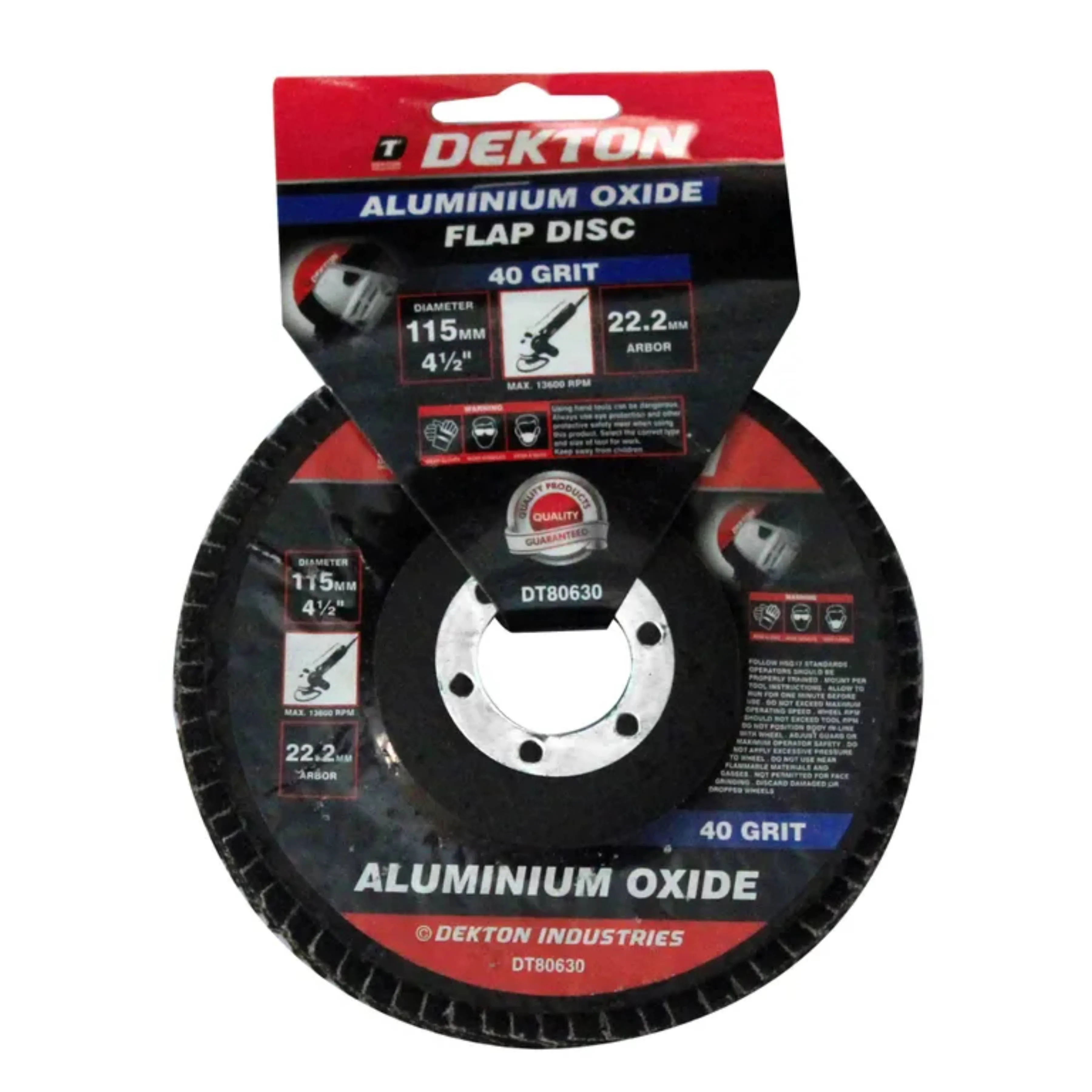 DEKTON 115mm Aluminium Oxide Flap Disc 40 Grit