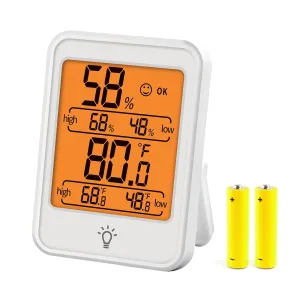 Digital Hygrometer Thermometer Humidity Gauge with Backlight Display