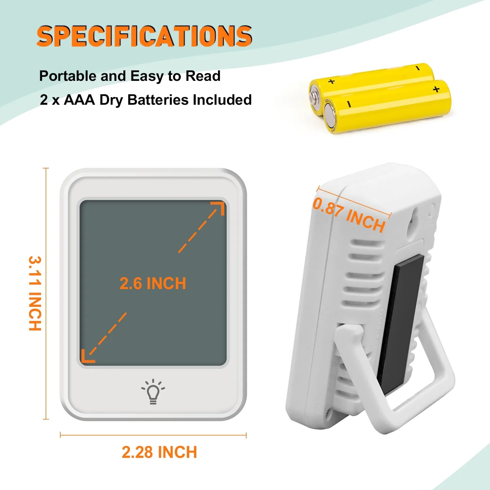 Digital Hygrometer Thermometer Humidity Gauge with Backlight Display