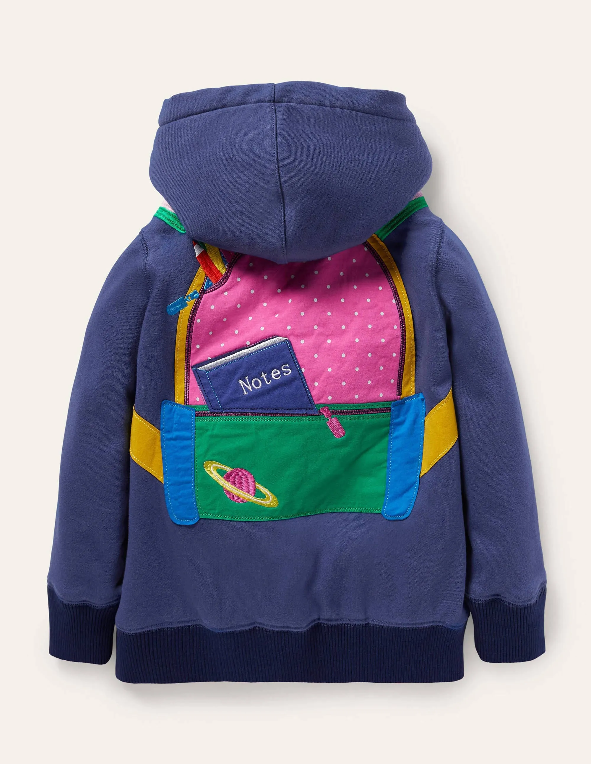 Fun Shaggy-lined Hoodie-Starboard Blue Rucksack