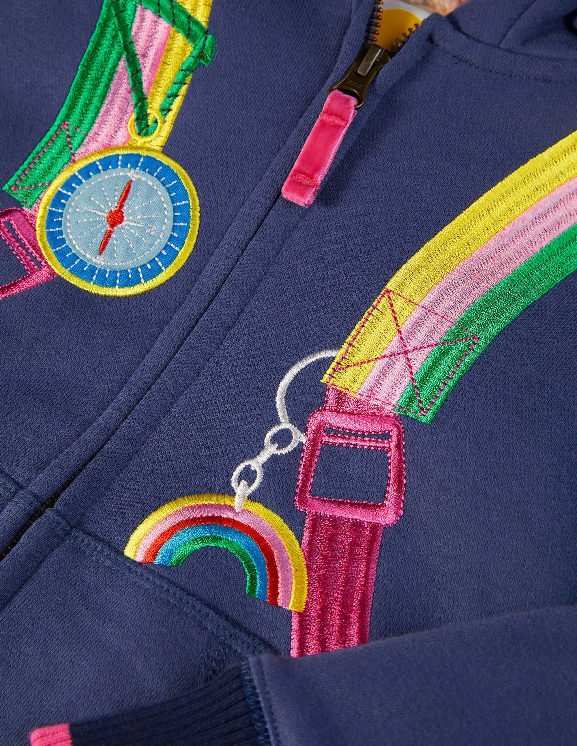 Fun Shaggy-lined Hoodie-Starboard Blue Rucksack