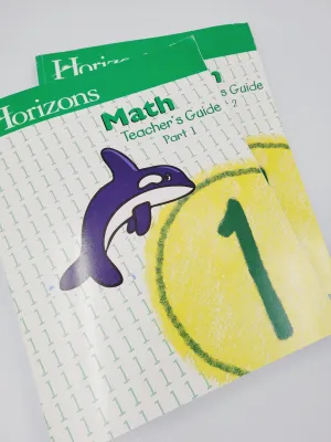 HORIZONS MATH TEACHER GUIDES GRADE 1 PART 1 & 2 PRE-LOVED