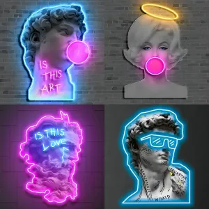 Insegne art design al neon led