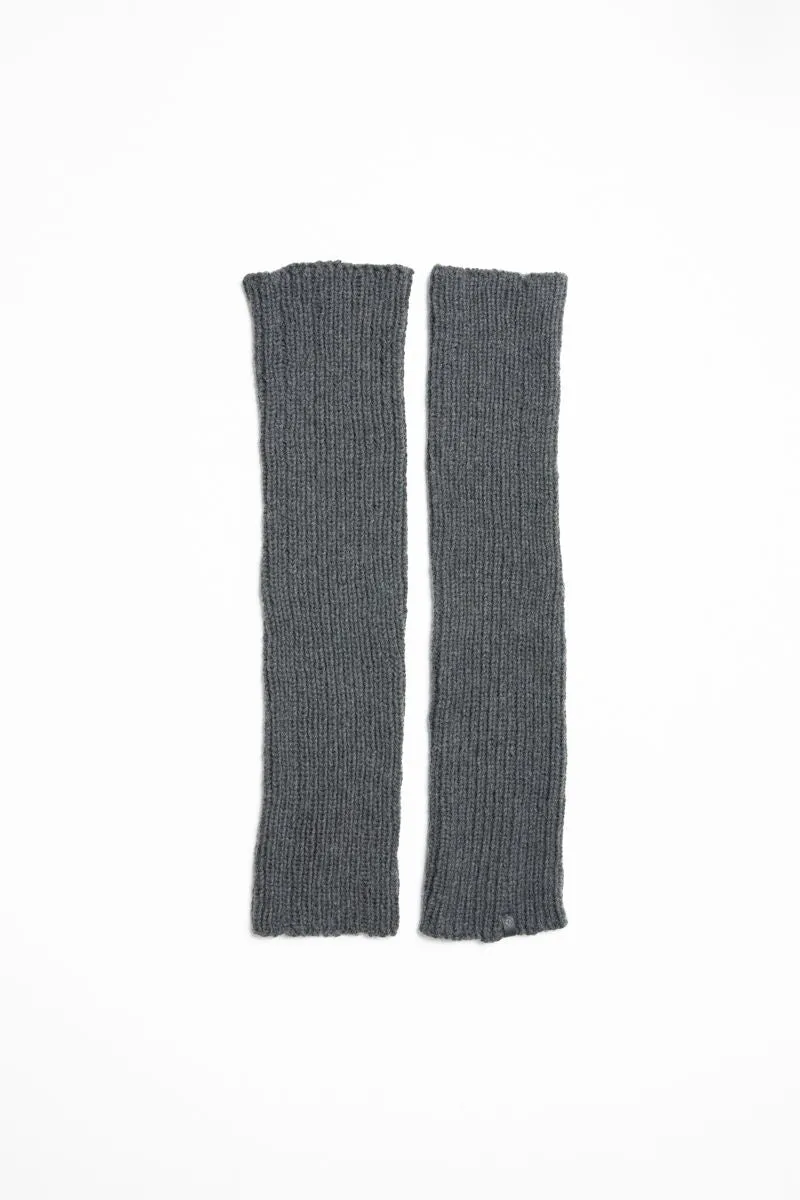 MERINO Handknit Leg Warmers in Charcoal Grey