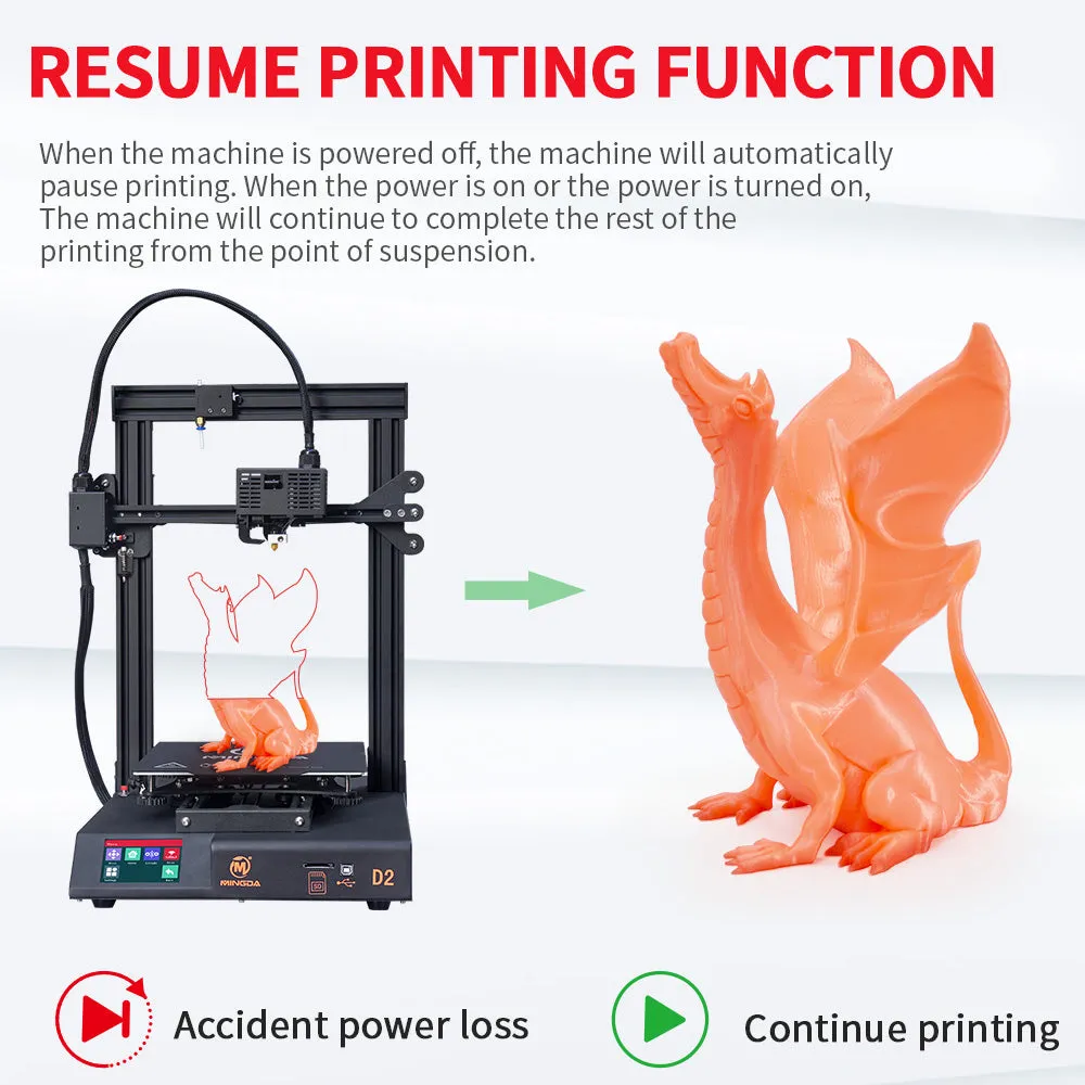 MINGDA D2 High Accuracy Precision Desktop 3D Printer