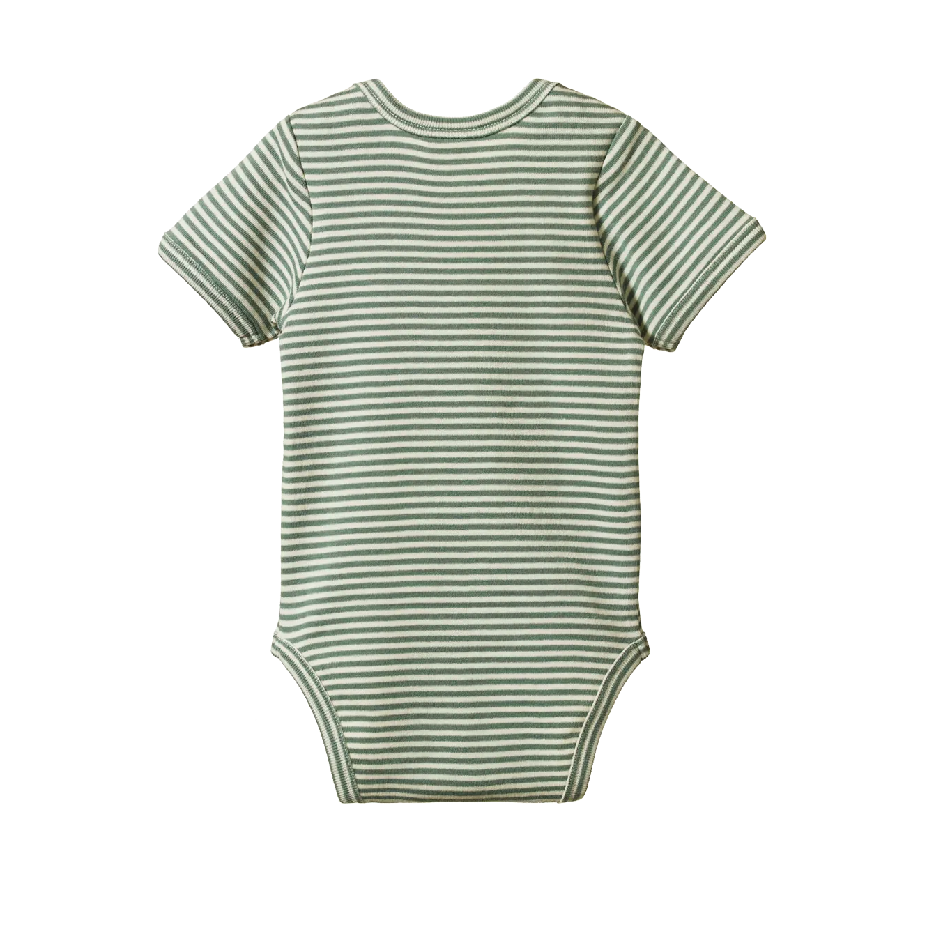 Nature Baby Short Sleeve Bodysuit - Lily Pad Stripe