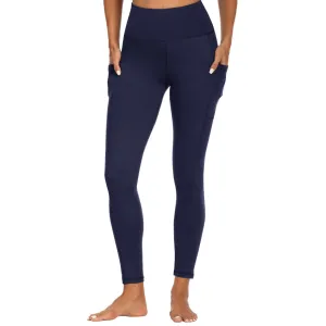 Navy Fleece Pocket Leggings