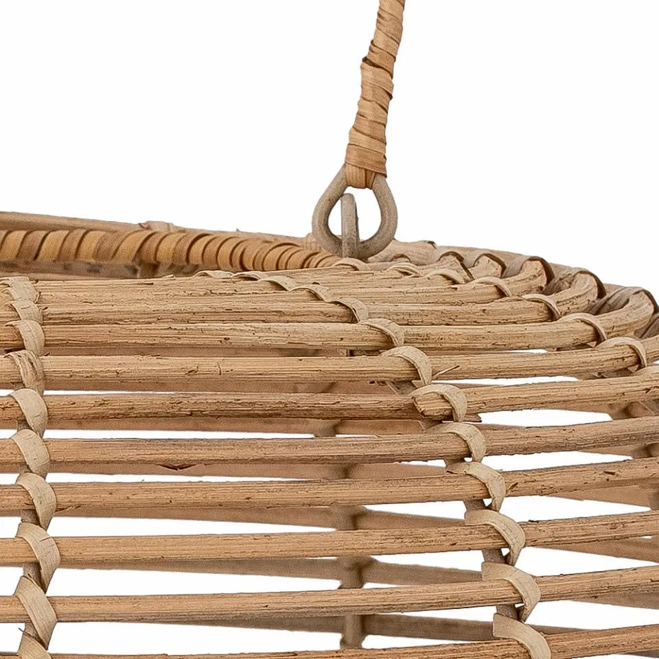 Nei Lantern w/Glass, Nature, Rattan