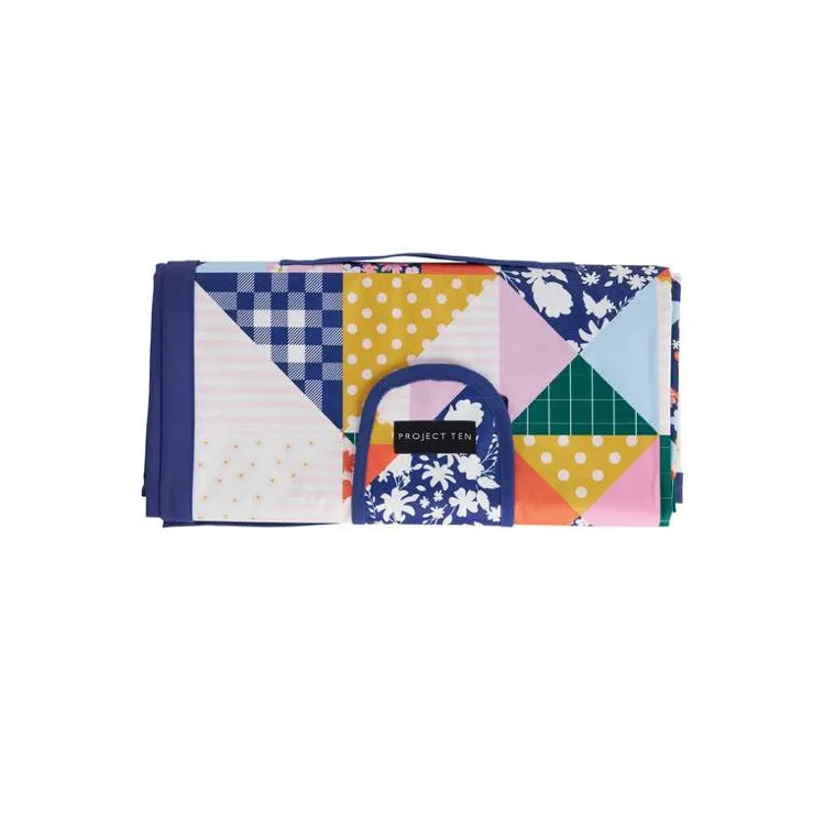 Patchwork Plaid Picnic Mat