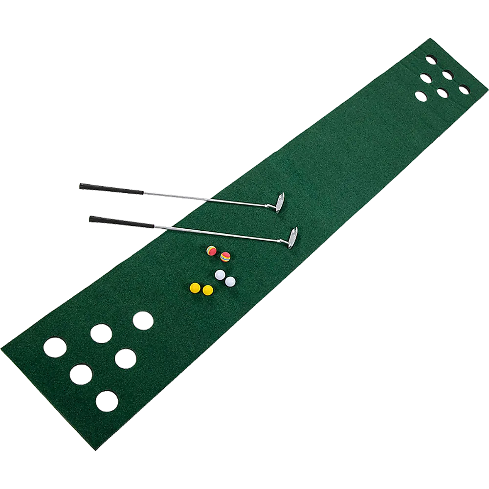 Portable Golf Beer Pong Set with 2 Putters & 6 Balls