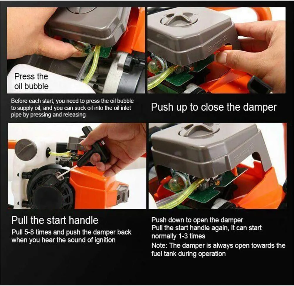 PRIJESSE 72cc Post Hole Digger 2-Stroke Petrol Gas Powered Earth Digger with 2 Extension Rods   3 Auger Drill Bits (4" 8" & 12") for Farm Garden Plant