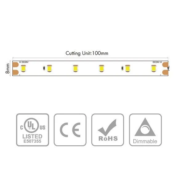 Professional 300 LED Strip Light, 24V, IP65, VHB, 5000K