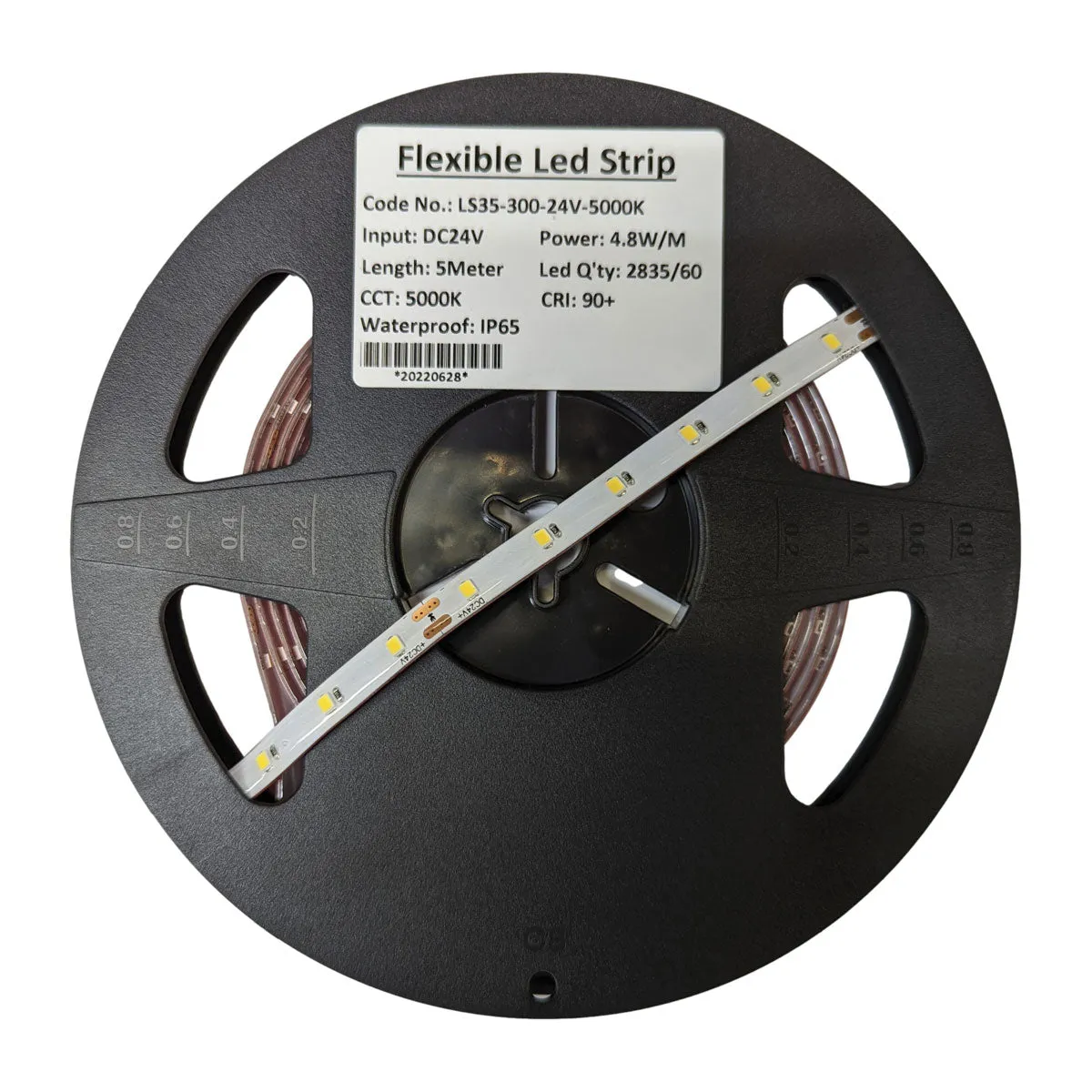 Professional 300 LED Strip Light, 24V, IP65, VHB, 5000K