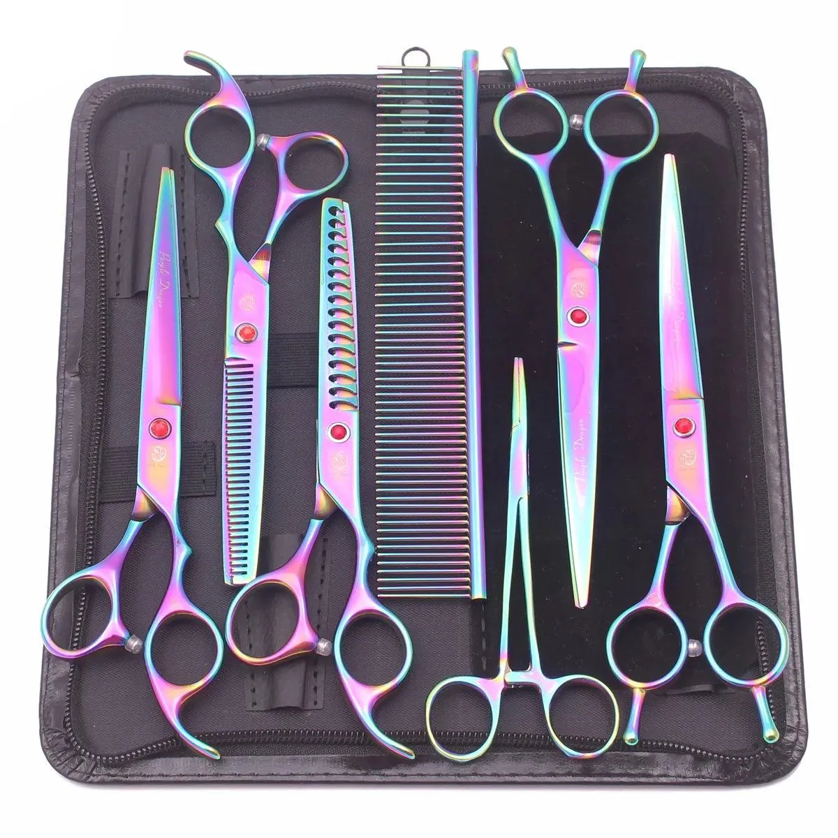 Purple Dragon Grooming Scissors 7" & 6.5"