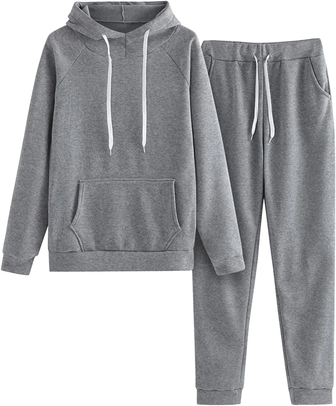 Two Piece Sets for Women Long Sleeve Crewneck Elastic Waist Pants Pullover Tops and Long Pants Outfits