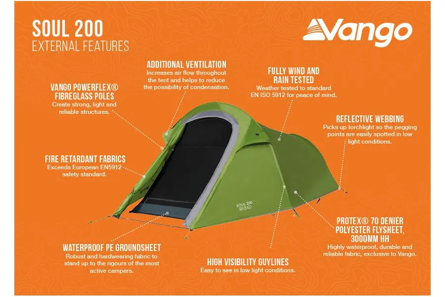 Vango Soul 200  Lightweight Tent NEW 2023