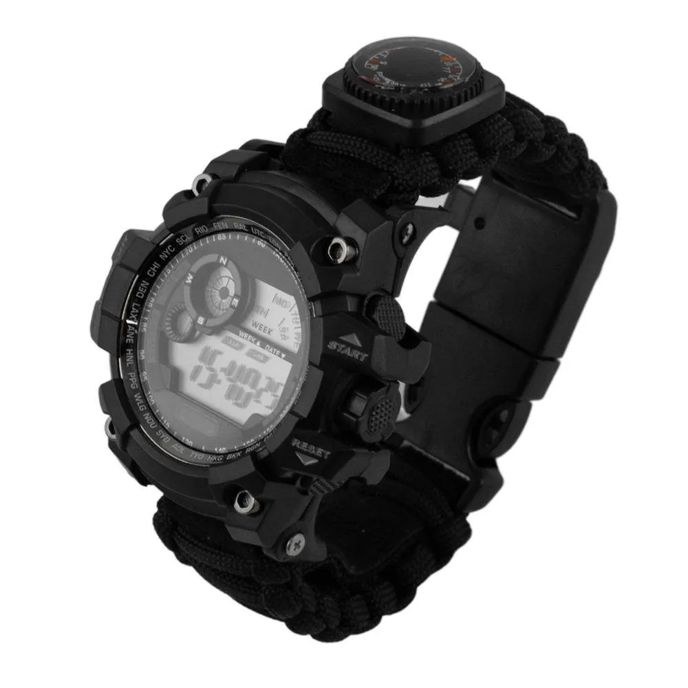 Waterproof Tactical Watch,Multifunctional Outdoor Watch Gear