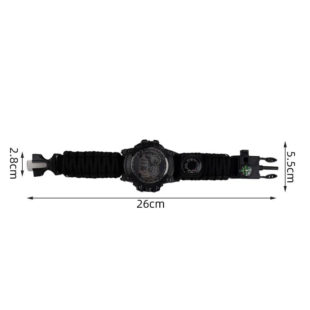 Waterproof Tactical Watch,Multifunctional Outdoor Watch Gear